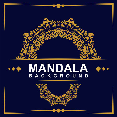 Vintage ornamental logo template. Retro luxury logotype for design with golden frame.のイラスト素材