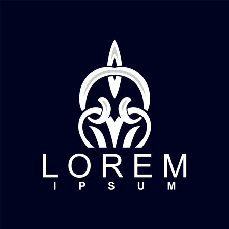 Lion head logo design vector template. Luxury royal logotypeのイラスト素材