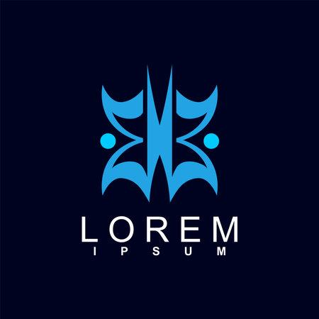 company logo icon element template black and blue color vector graphic art illustrationのイラスト素材