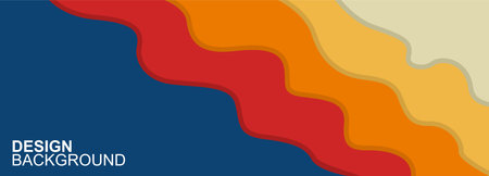 Abstract background with colorful waves in flat style. Vector illustration. Eps 10