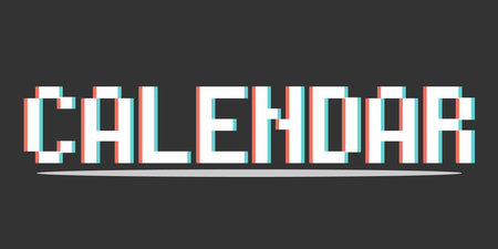 illustration of halftone glitch text on dark background, vector illustrationのイラスト素材