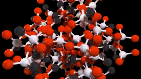 Molecule isolated on blackの写真素材