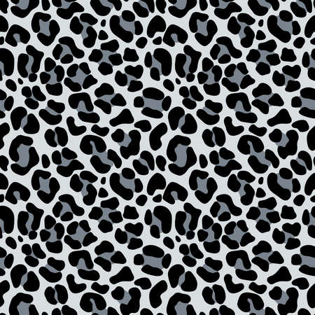 gray leopard patternのイラスト素材