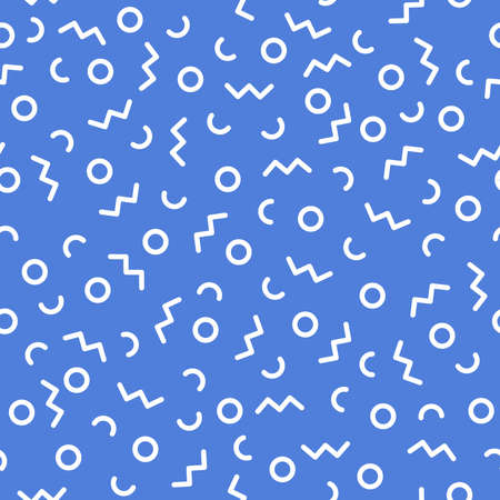 abstract seamless pattern in Memphis styleのイラスト素材