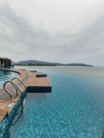 Infinity pool at Swiss-Belhotel Kuantan, Pahang, Malaysiaのeditorial素材