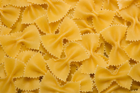 Close up of the Farfalle Pasta Uncookedの写真素材