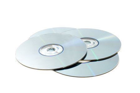 CD Disks isolated on a white backgroundの写真素材