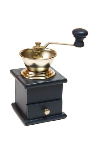 Coffee grinder isolated on white.の写真素材
