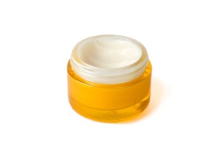 Cosmetic cream isolated on white.の写真素材