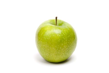 Green apple isolated on white.の写真素材