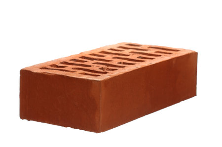 Construction materials: brick isolated on white