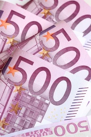 Five-hundredth euro banknotesの写真素材