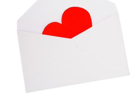 Letter with valentine to a ioverの写真素材