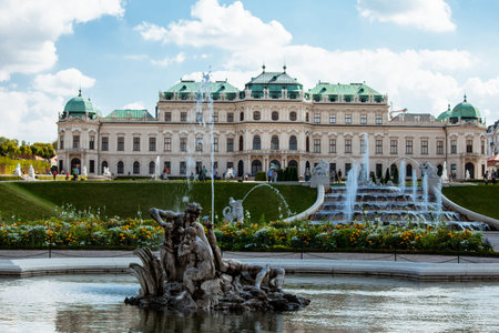 Magnificent Belvedere Palace, Vienna, Austriaのeditorial素材