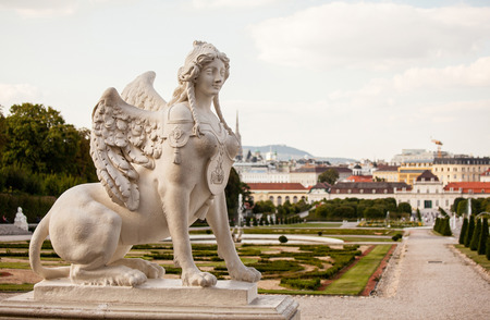 Sphinx statue in Belvedere Palace, Vienna, Austriaのeditorial素材