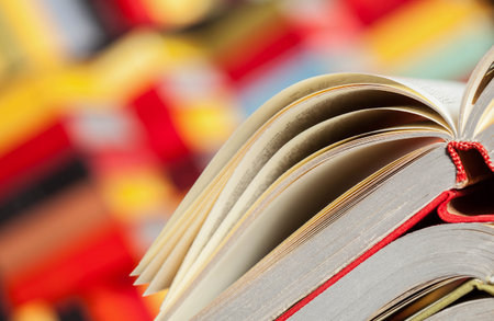 Fragment of an opened book - closeyp shot