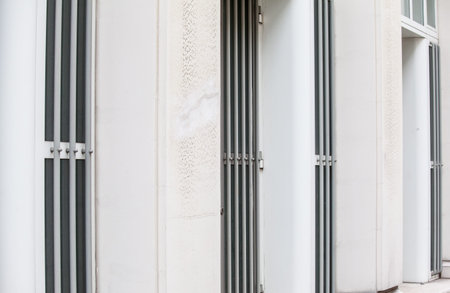 Facade fragment of a modern building, Viennaの写真素材