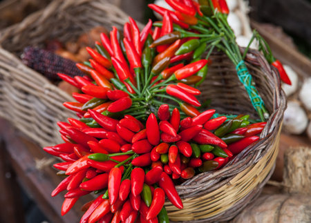Fresh vegetables on the spring market, closeup shotの写真素材