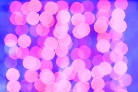 Gentle bokeh blue and purple defocused lights, abstract backroundの写真素材