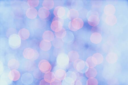 Gentle bokeh blue and purple defocused lightsの写真素材