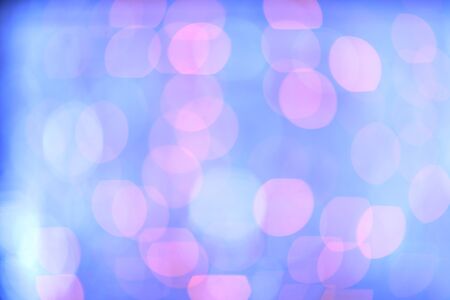 Gentle bokeh blue and purple defocused lights, abstract backroundの写真素材