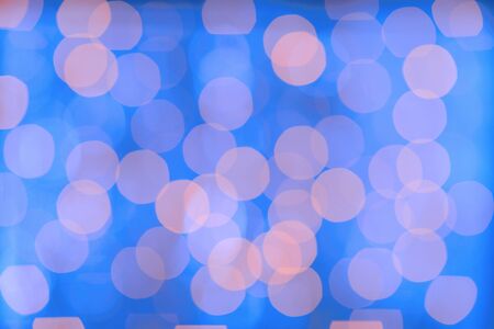 Bright bokeh blue and purple defocused lightsの写真素材