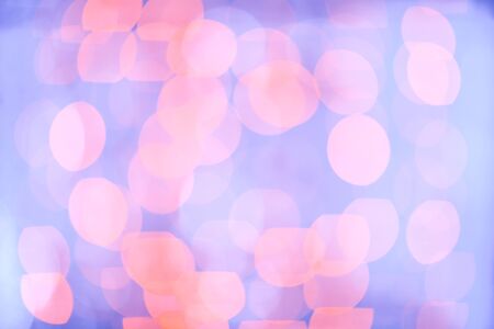 Gentle bokeh blue and purple defocused lightsの写真素材