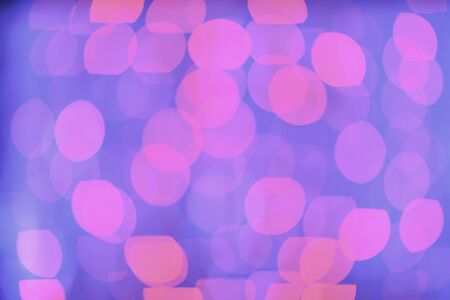 Bright and vivid bokeh blue and purple defocused lights, abstract backroundの写真素材