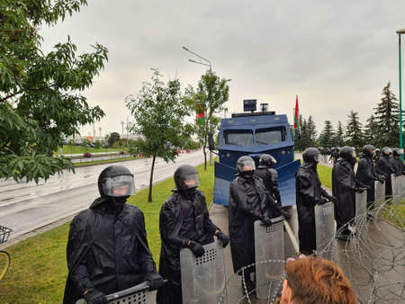 Minsk, Belarus - September 6, 2020: Protests in Belarusのeditorial素材