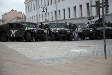 Minsk, Belarus - September 6, 2020: Protests in Belarusのeditorial素材