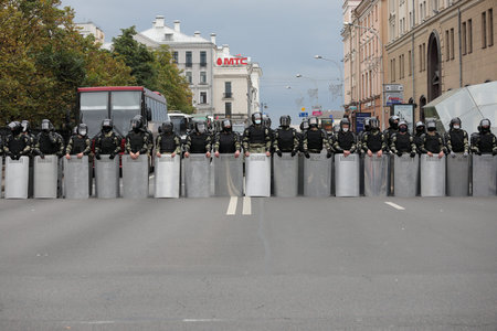 Minsk, Belarus - September 6, 2020: Protests in Belarus