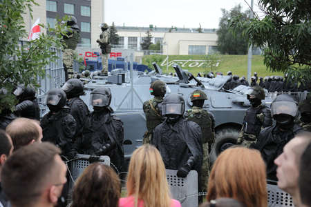 Minsk, Belarus - September 6, 2020: Protests in Belarusのeditorial素材