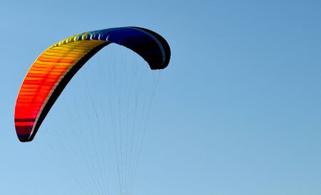 Paragliding extreme sport freedomの写真素材