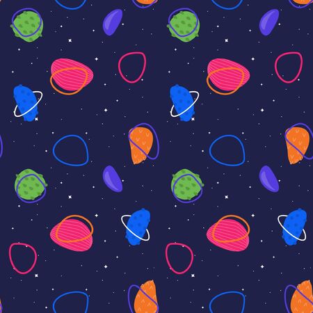 Seamless pattern abstract circle spaceのイラスト素材