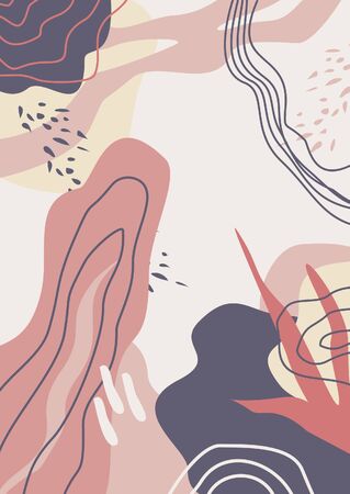 abstract pastel memphis style wallpaperのイラスト素材