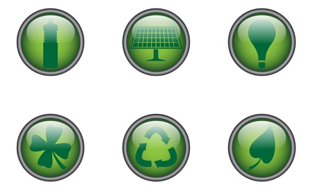 Green Buttons Roundのイラスト素材
