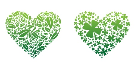 Green Heartsのイラスト素材