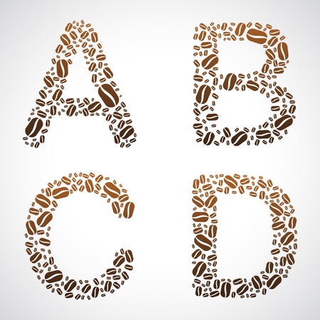 Coffee Bean ABCDのイラスト素材