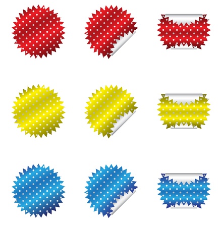 Polka Dot Stickersのイラスト素材