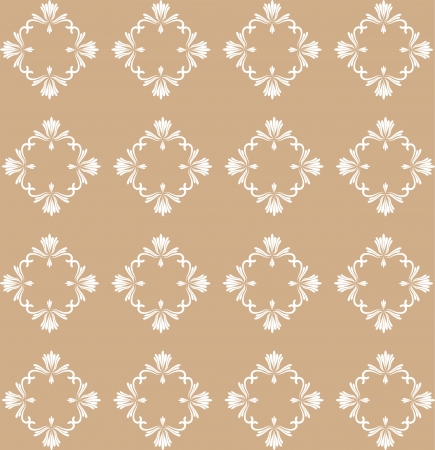 Beige Flourish Patternのイラスト素材