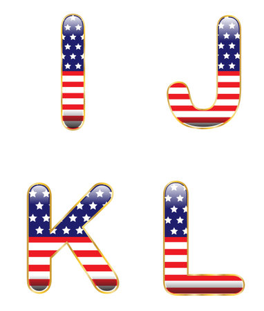 Patriotic IJKLのイラスト素材