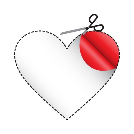 Cutout Heartのイラスト素材
