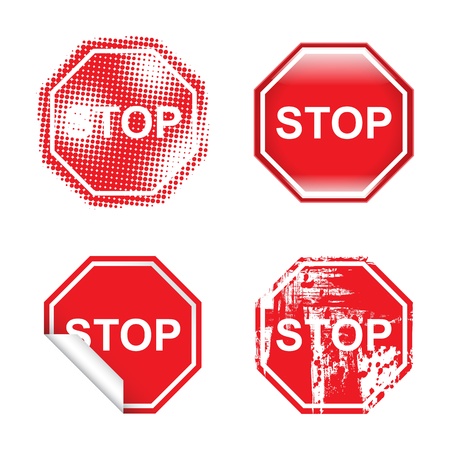 Decorative Stop Signsのイラスト素材