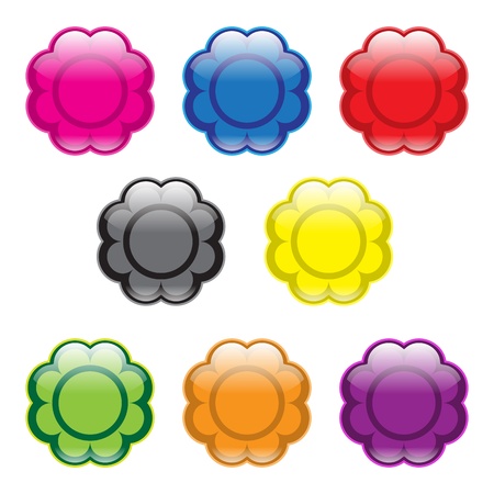 Flower Buttonsのイラスト素材