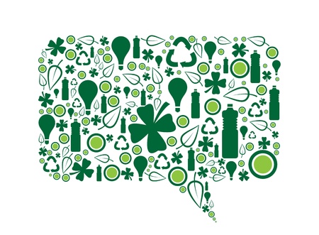 Go Green Speech Bubbleのイラスト素材