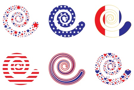 Patriotic Swirlsのイラスト素材