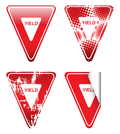 Decorative Yield Signsのイラスト素材