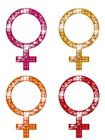 Glittering Female Symbolのイラスト素材