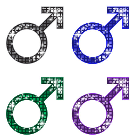 Glittering Male Symbolのイラスト素材