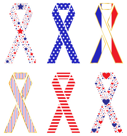 Patriotic Ribbonsのイラスト素材